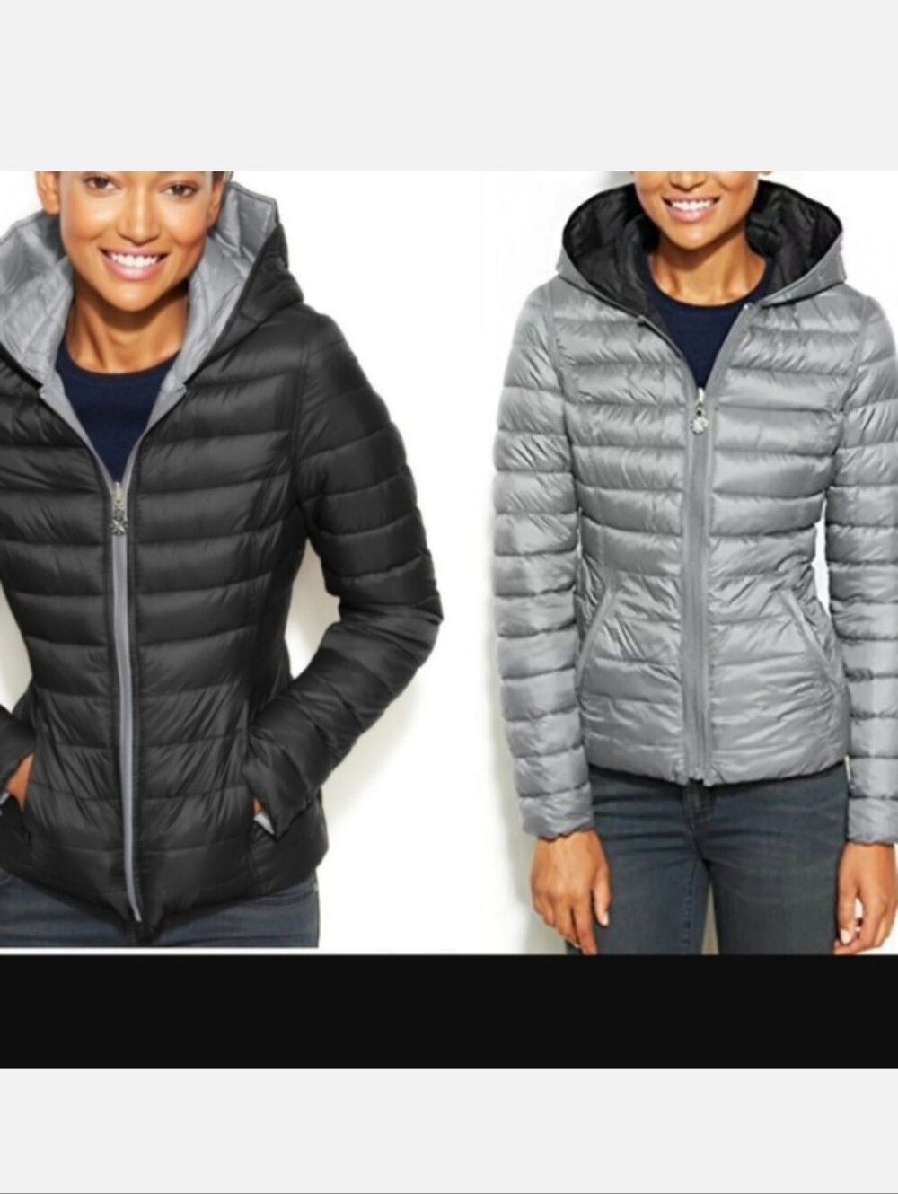 Nautica Reversible Puffer Gray/Black